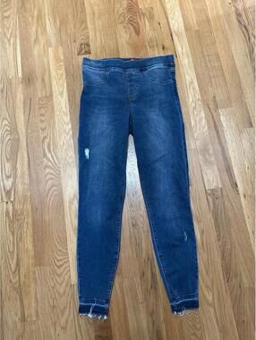 SPANX Skinny Pull On Jeans Light Distressing Medium